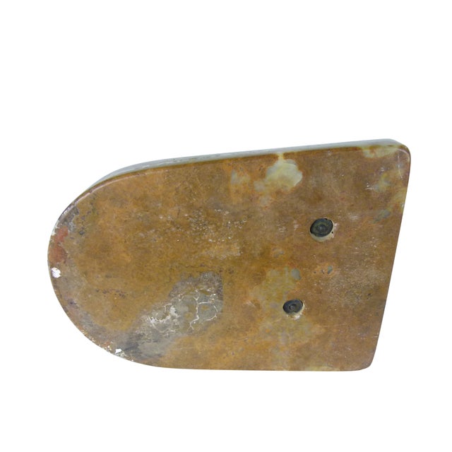 1920s Art Deco Bronze Elephant on Figured Stone Tray . Valet Dish For Sale - Image 10 of 12