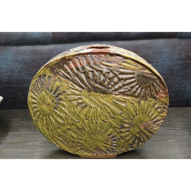 1990s Aleph Hammer Brutalist Outsider Art Oval Vase For Sale In Detroit - Image 6 of 6