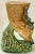 Charming small majolica accent vase fashioned with a stag's head. Great for a cabin, farmhouse or any space you would like...