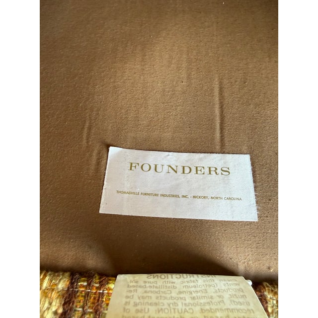 Mid Century Modern Founders Furniture Nubby Striped Club Chair For Sale - Image 10 of 12