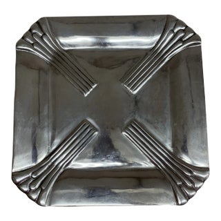 1980s Metal Serving Platter For Sale