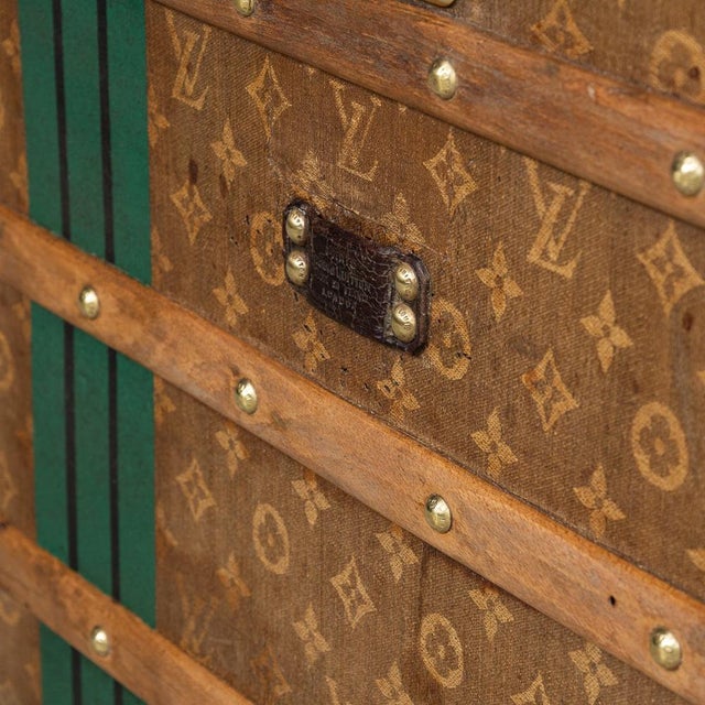 1900 - 1909 Trunk in Woven Canvas from Louis Vuitton, France, 1900s For Sale - Image 5 of 18