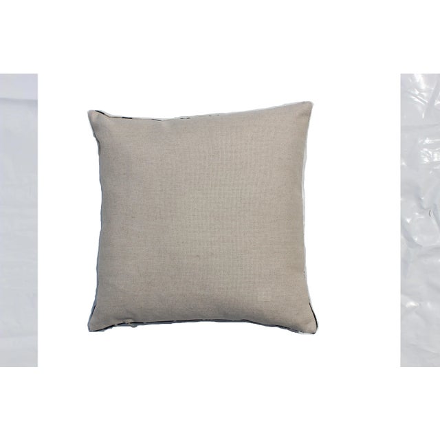 Contemporary Silk Velvet Ikat Bohemian Pillow For Sale - Image 9 of 10