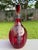 Victorian 1930s Bohemian 10" Ruby Red Decanter Victorian Sterling Silver Overlay For Sale - Image 3 of 11