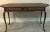 The Scholar’s Alcove: Dark Academia Library Desk & Jacquard Emerald Armchairs Suite For Sale - Image 4 of 7