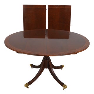 Baker Historic Charleston Georgian Banded Mahogany Dining Table For Sale
