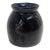 Small Antique Black Glazed Porcelain Jar, C1930s, 3.5 Diameter X 3.75 H For Sale