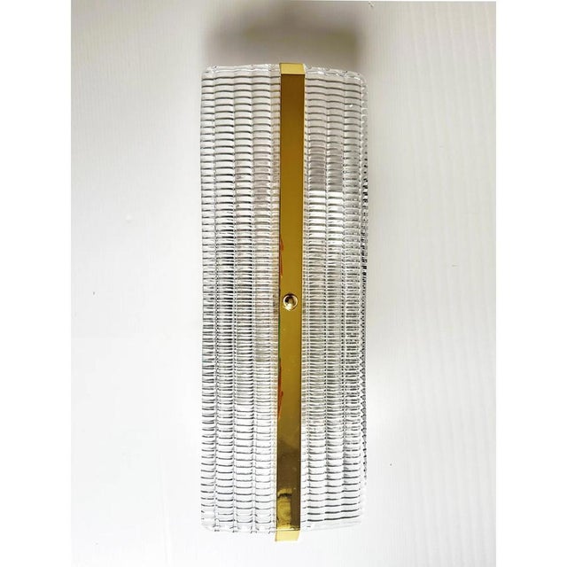 Early 21st Century Gold Murano Glass Rectangular Diamanted Wall Sconces by Simoeng, Set of 2 For Sale - Image 5 of 9