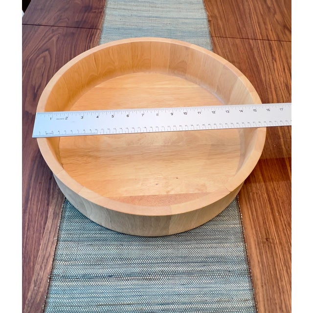 1980s 1980s Oversized JHQ Dansk Blonde Wood Bowl For Sale - Image 5 of 6