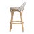 Traditional Tobias Outdoor Rattan & Metal Low Back Counter Stool, Beige & White For Sale - Image 3 of 6
