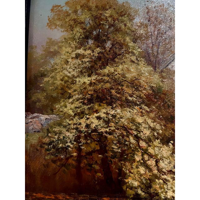 Autumn Landscape Oil on Canvas by Robert Wood For Sale In Dallas - Image 6 of 11
