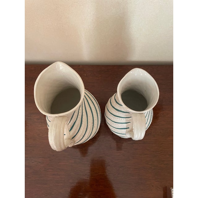 Late 19th Century Pair of Antique Striped Pitchers For Sale - Image 5 of 8