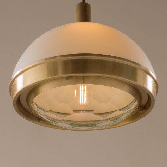 Pia Guidetti Crippa Pendant Lamp in Aluminum and Glass by Pia Gudietti Cripa for Lumi, Milan, Italy, 1970s For Sale - Image 4 of 9