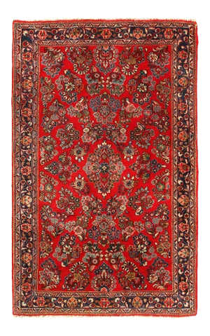 Vintage Hand Knotted Persian Sarouk Rug
