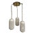 Triple-Pendant Reticulated Blanc De Chine Chandelier For Sale
