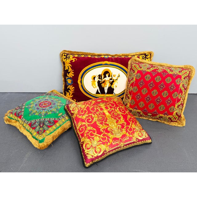 Textile Cushions by Gianni Versace for Versace, Italy, 1990s, Set of 4 For Sale - Image 7 of 7