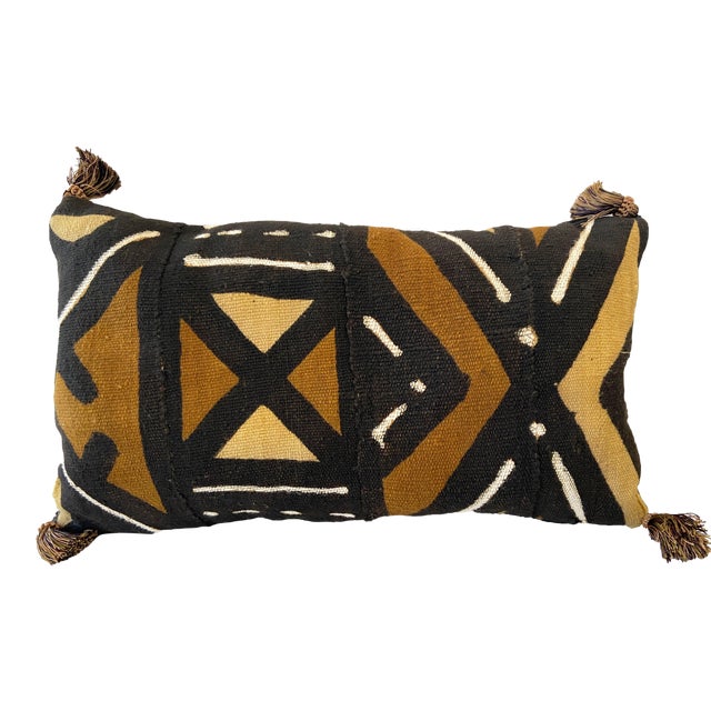African Custom Made Bogolan Lumbar Mud Cloth Pillows Chairish