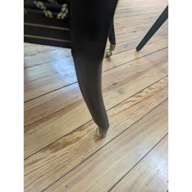 Antique Ebony Chair With Mother of Pearl Inlay -Set of 2 For Sale - Image 10 of 10