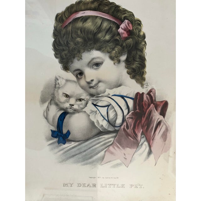 Antique Currier & Ives Print Dated 1877 For Sale - Image 4 of 5