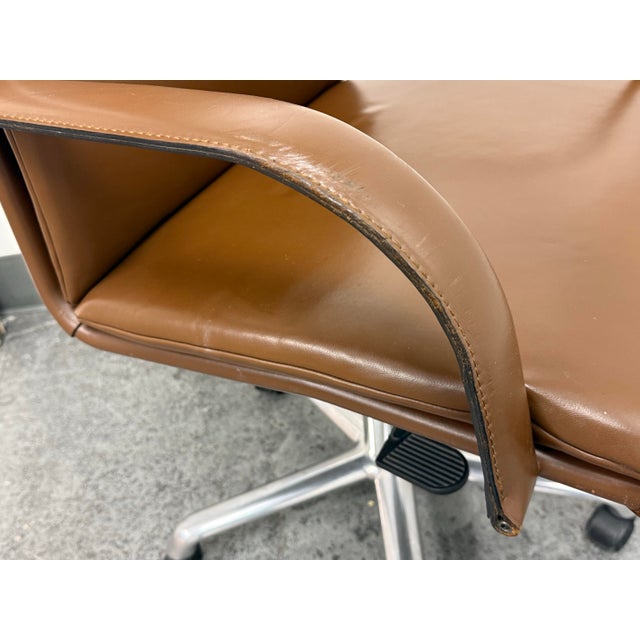 Mario Bellini for Roche Bobois Vitra Figura Leather Desk Chair For Sale - Image 10 of 12