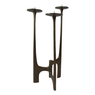 Brutalist Floor Candleholder by Michael Harjes, Germany, 1960 For Sale