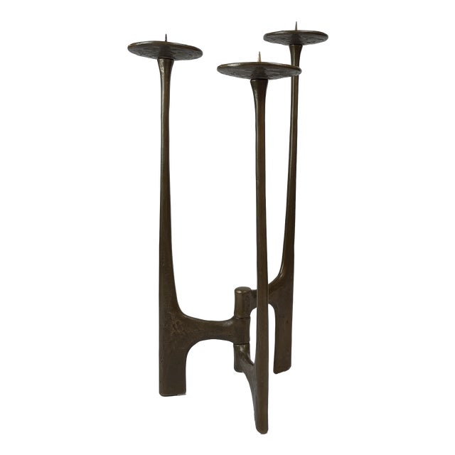 Brutalist Floor Candleholder by Michael Harjes, Germany, 1960 For Sale
