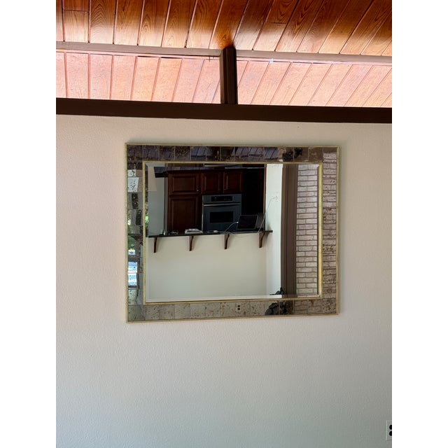 Silver Antique Faceted Mirror For Sale - Image 8 of 15