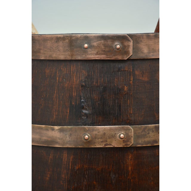 Victorian Country House Coopered Barrel Umbrella Stand in Oak, 1870 For Sale - Image 9 of 15
