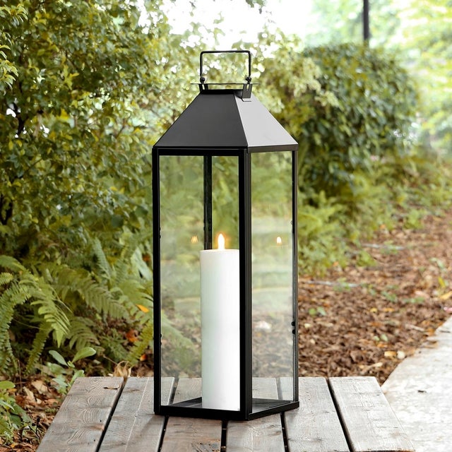 Spritely Home Ruane 25.5", Black Outdoor Lantern For Sale - Image 4 of 5