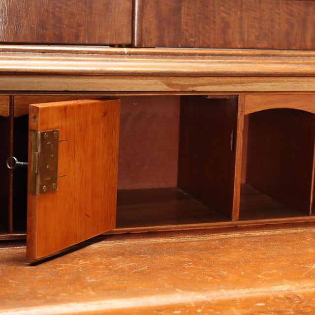 Brown Mahogany Three-Section Bookcase with Top For Sale - Image 8 of 15