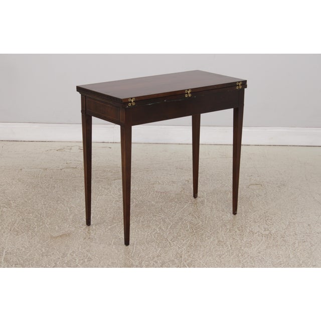English Style Flip Top Mahogany Game Hall Table For Sale - Image 16 of 16