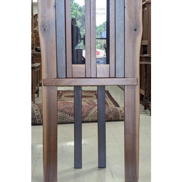 Brown 1990s Rare Rick Brunner Live-Edge Walnut Curio Cabinet For Sale - Image 8 of 17
