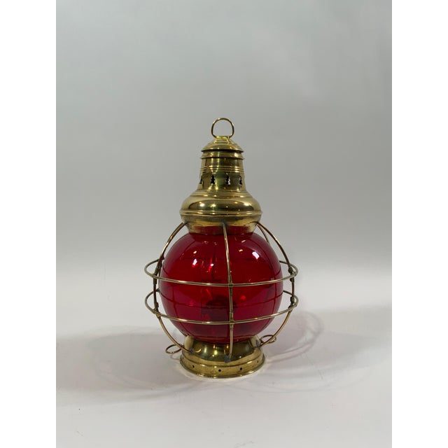 Mid 20th Century Brass Ships Onion Lantern For Sale - Image 5 of 10