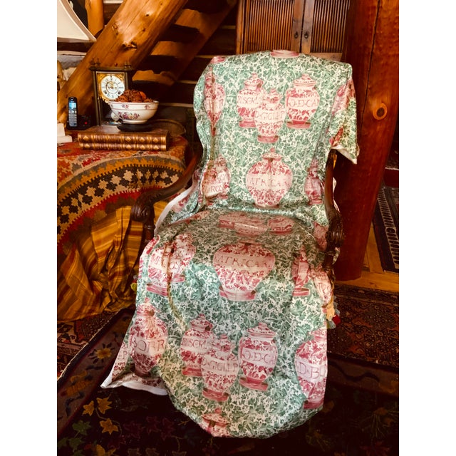 French Provincial Rare French Apothecary Toile Fabric - Vatican Museum Archive Design, 1930s For Sale - Image 3 of 12