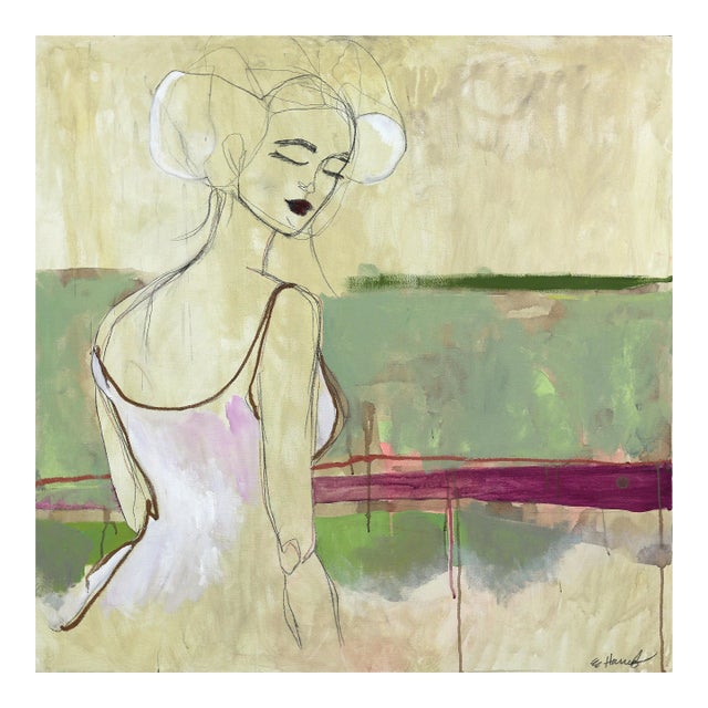 Gisela - Abstract Expressionist Contemporary Figurative Portrait Original Artwork by Erin Hammond For Sale
