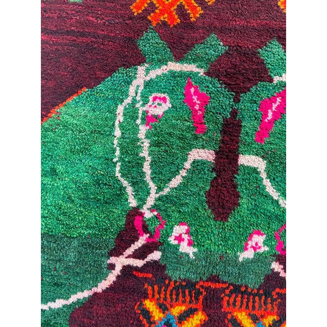Mid 20th Century Moroccan SISTER HORSE RUG 4 x 6 For Sale In Milwaukee - Image 6 of 11