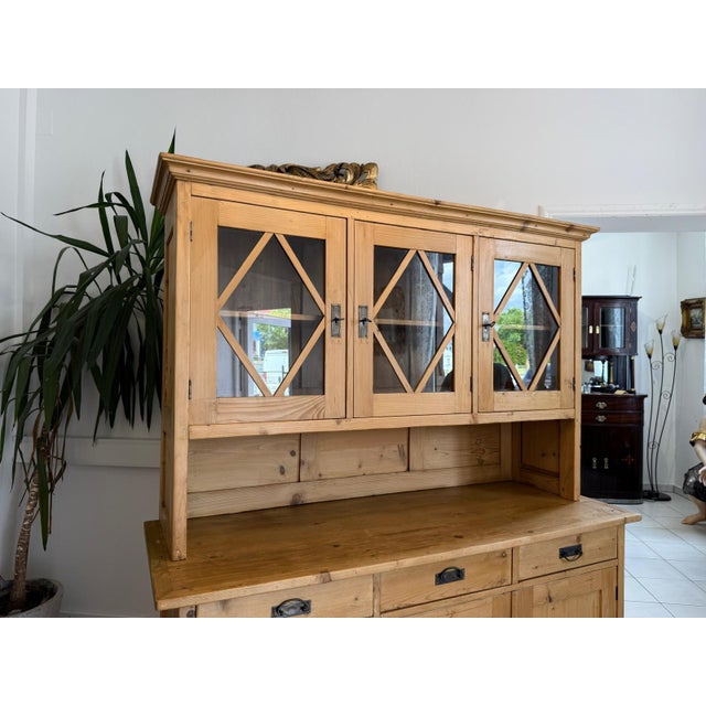 Art Nouveau Kitchen Sideboard in Softwood For Sale - Image 9 of 13