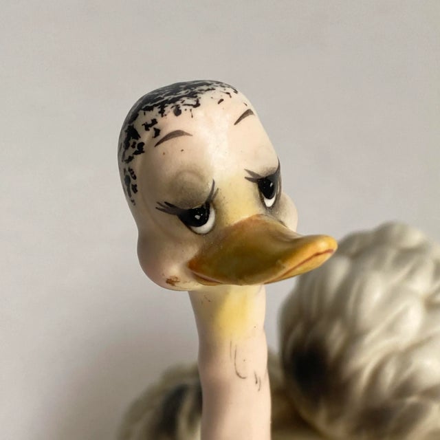 Figurative Vintage 1960s Josef Originals Ostrich Figurine Anthropomorphic Hand Painted Porcelain For Sale - Image 3 of 12