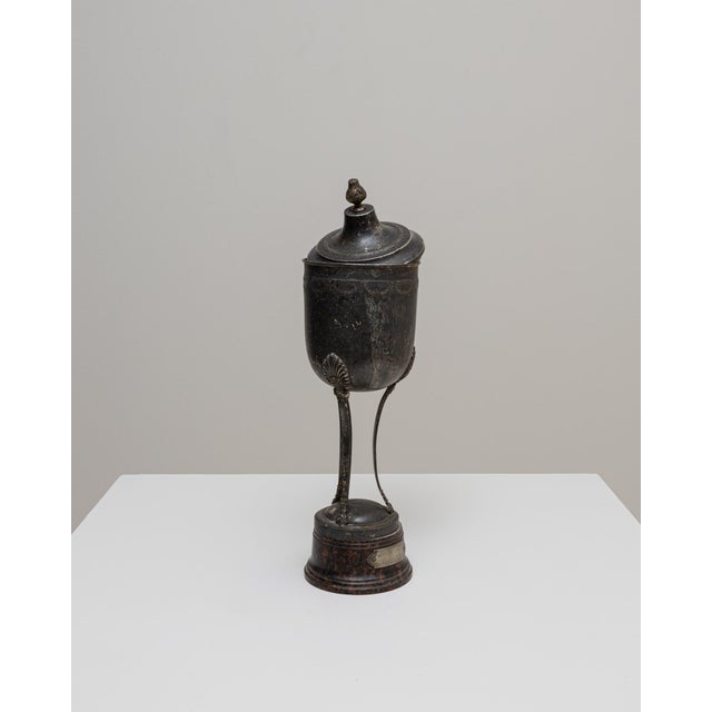 1937 Belgian Silver Plated Goblet For Sale - Image 4 of 18