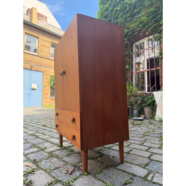 Teak Cabinet with Round Handles, Denmark For Sale - Image 4 of 11