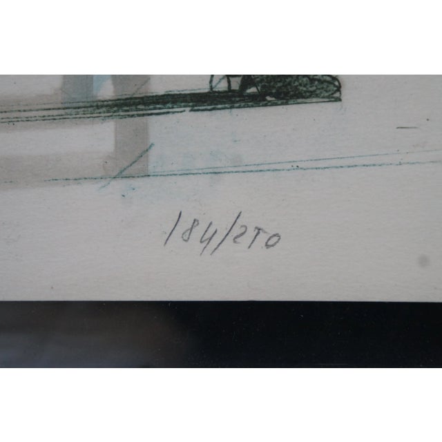 Vintage Renaissance Sketch Lithograph of Scholars Philosophers in an Acrylic Frame For Sale - Image 9 of 13