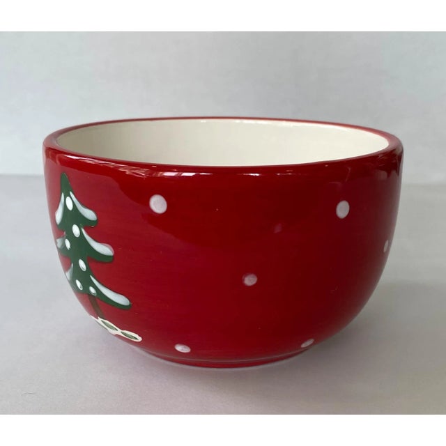 American Vintage Hand-Painted Christmas Bowls - Sold Individually For Sale - Image 3 of 10