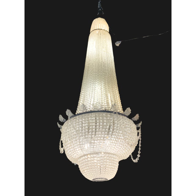 Antique French Baccarat Style Chandelier The chandelier was acquired through an antique collector's private estate...