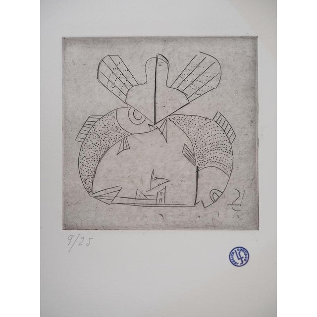 Léopold Survage, Fishes, 20th-Century, Original Etching For Sale - Image 6 of 6