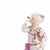 Porcelain - Pair of animal figurines - 19th century. European sculptures; in polychrome and gilded biscuit porcelain from...