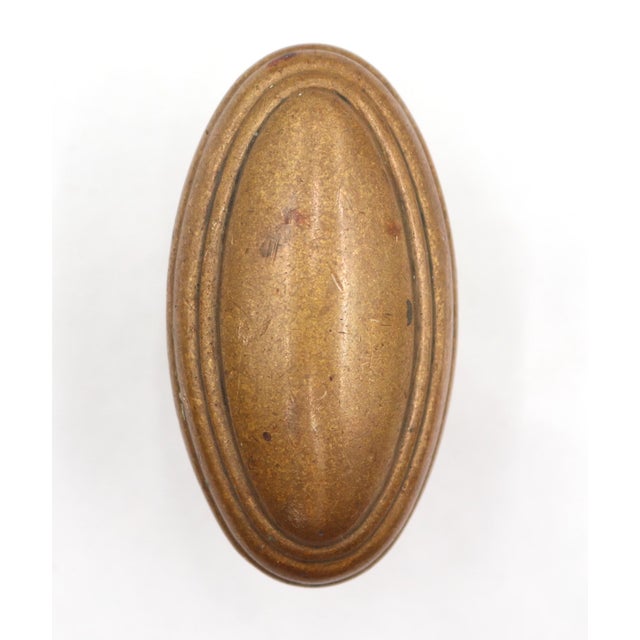 Traditional Reclaimed Classic Brass Passage Door Knob Set For Sale - Image 3 of 6
