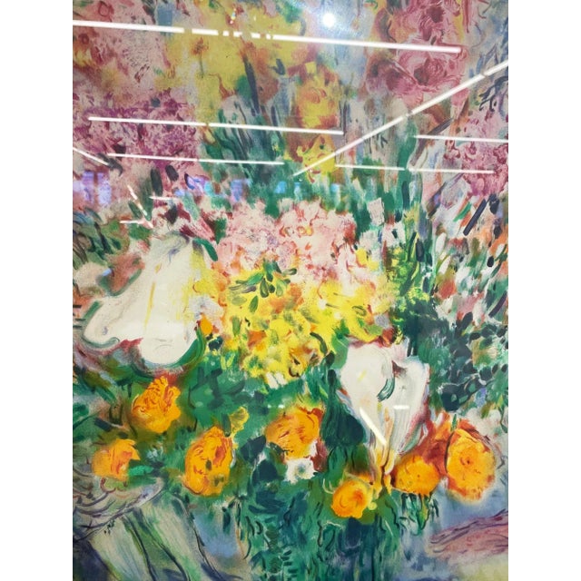 Marc Chagall Bouquet De Fleurs Lithograph, Framed For Sale - Image 10 of 13