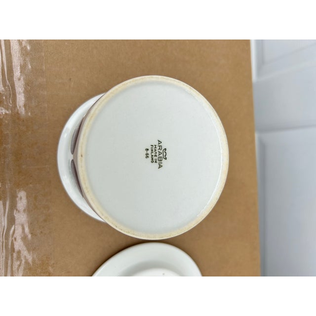 Arabia Mid 20th Century Arabia Plum Jam Jar Lidded Dish For Sale - Image 4 of 5