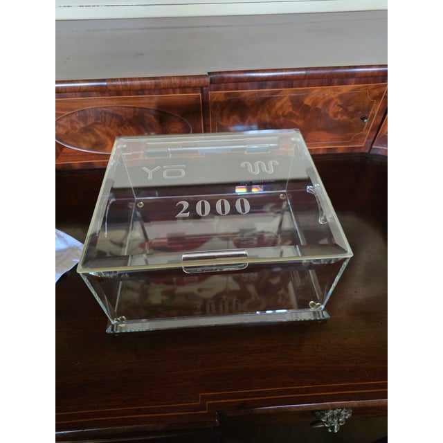 Glass Rare King Ranch & Y O Bar Crystal Humidor #1/25 For Sale - Image 7 of 12
