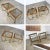 Brass Modern End Tables 2 Sizes Brass Plated Dark Wood & Smoked Glass Rectangles by Thomasville Furniture Style of Milo Baughman, a Pair For Sale - Image 8 of 17